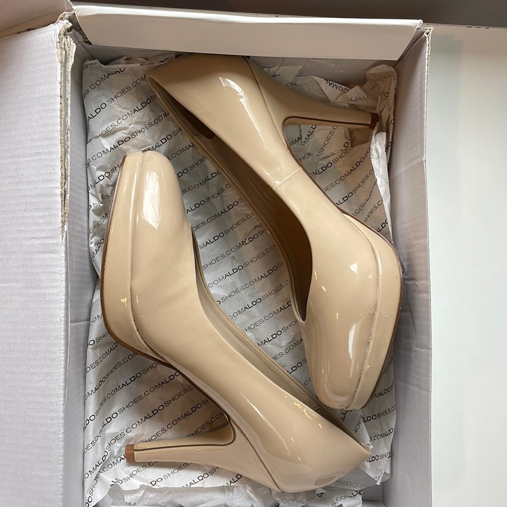 Aldo Platform Nude Pump Heel